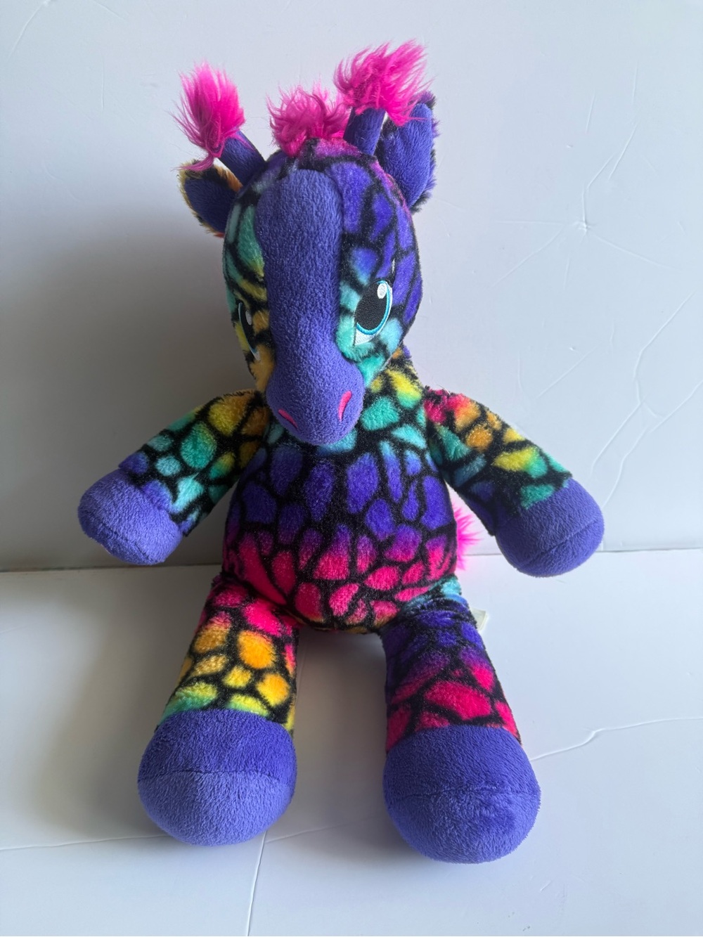 Lisa Frank Build A Bear Rainbow Giraffe Wild Style Stuffed Animal Plush Toy 18"